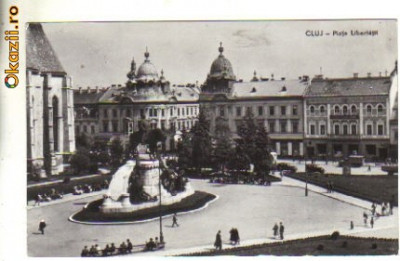 bnk cp cluj - piata libertatii - circulata 1960 foto