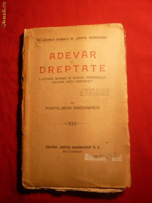 PANTELIMON DIACONESCU - ADEVAR SI DREPTATE -1920 foto