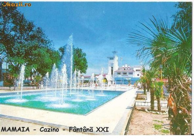 CP185-40 Mamaia -Cazino -Fantana XXI -circulata 2002 foto