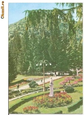 CP184-12 Slanic Moldova -Vedere din parc(RPR) -circulata 1961 foto