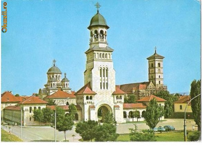 CP184-85 Alba Iulia -Catedrala Ortodoxa -circulata 1974 foto