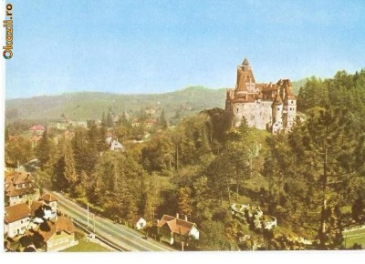 CP186-74 Castelul Bran. Vedere dinspre vest -carte postala necirculata foto