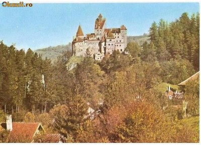 CP187-42 Castelul Bran. Vedere dinspre sud -carte postala necirculata foto