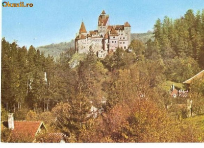 CP187-70 Castelul Bran -vedere dinspre sud -carte postala necirculata foto