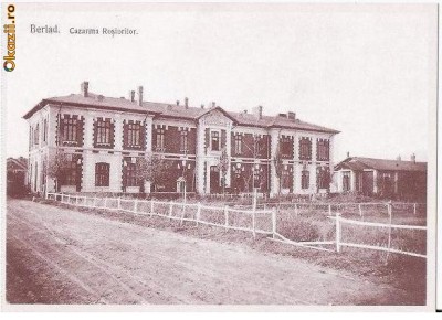 CP188-76 Colectia ,,Barladul de altadata&amp;quot; -Berlad. Cazarma Rosiorilor 1908-(reprint) -carte postala necirculata foto