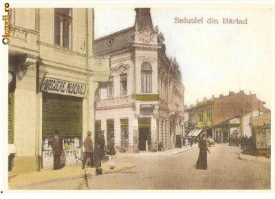 CP188-87 Colectia ,,Barladul de altadata&amp;quot; -Salutari din Barlad Drocuerie Medicinala 1921 -(reprint) -carte postala necirculata foto