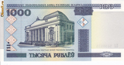Bancnota Belarus 1.000 Ruble 2000 - P28a UNC foto
