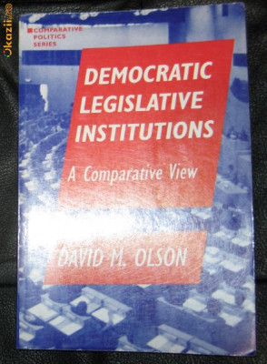 D M Olson Democratic Legislative Institutions A Comparative View foto