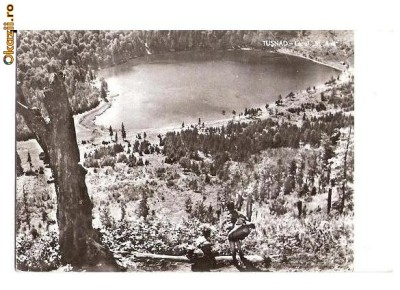 CP189-76 Tusnad -Lacul ,,Sf. Ana&amp;quot; -RPR -carte postala circulata 1962 foto