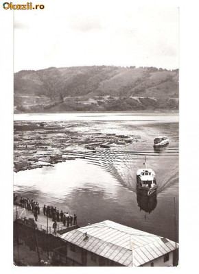 CP189-65 Bicaz -Debarcaderul de la lacul de acumulare al hidrocentralei ,,V.I.Lenin&amp;quot;-RPR -carte postala necirculata foto