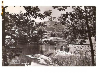 CP189-33 Sovata -Pe malul lacului ,,Ursu&amp;quot; -RPR -carte postala circulata 1965 foto