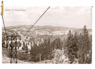 CP189-19 Vedere din Poiana Brasov -RPR -carte postala circulata 1964 foto