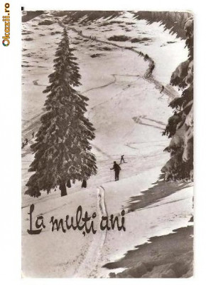 CP190-51 Peisaj de iarna la Cristianul Mare -RPR -carte postala circulata 1965 foto