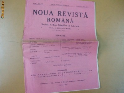 Noua Revista Romana Dir: C.R. Motru 25 05 1914 foto