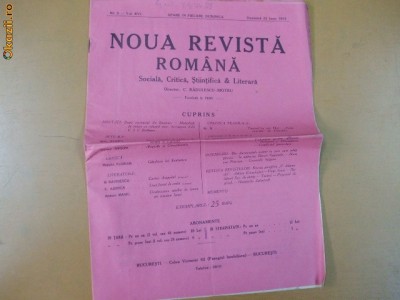 Noua Revista Romana Dir: C.R. Motru 22 06 1914 foto