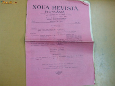 Noua Revista Romana Dir: C.R. Motru 13 05 1912 foto