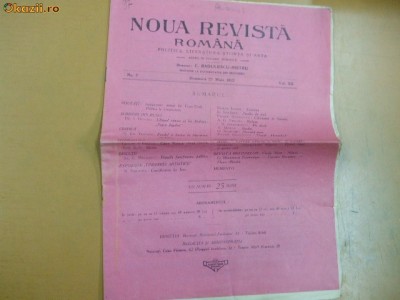 Noua Revista Romana Dir: C.R. Motru 27 05 1912 foto