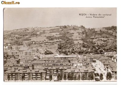 CP191-33 Resita -Vedere din cartierul ,,Lunca Pomostului&amp;quot; -RPR -carte postala circulata 1963 foto