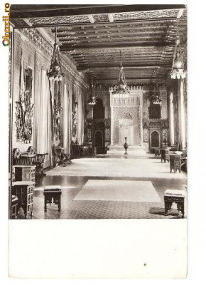 CP191-31 Sinaia -Muzeul Peles. Sala de receptie-maura -carte postala necirculata foto