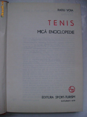 Radu Voia - Tenis, mica enciclopedie, 1979 foto