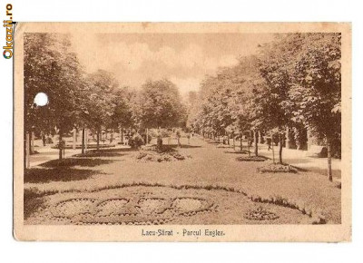 CP191-98 Lacu-Sarat (Braila)-Parcul Englez -carte postala circulata 1904 ? foto