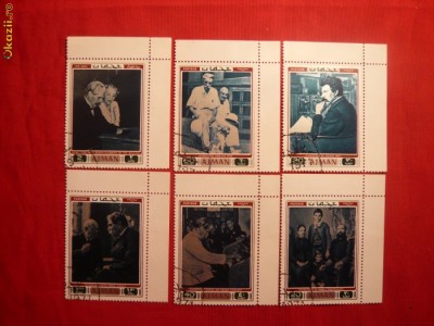 Serie- Aniversare Schweiter 1971 AJMAN ,6 val. stamp. foto