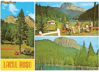 CP192-43 Lacul Rosu -carte postala circulata 1975 foto