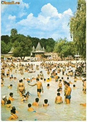 CP193-40 Baile Felix. Strandul termal -carte postala circulata1987 foto