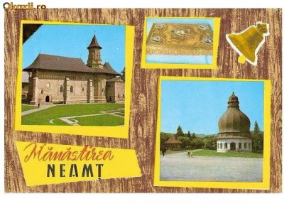 CP193-55 Manastirea Neamt -carte postala scrisa 1972, dar necirculata foto