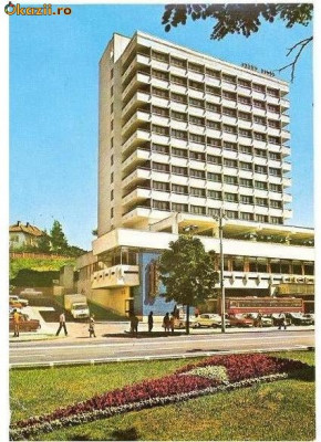 CP193-24 Tg.Mures. Grand Hotel -carte postala circulata 1980 foto