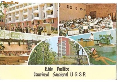 CP193-26 Baile Felix -Complexul Sanatorial UGSR -carte postala circulata 1980 foto
