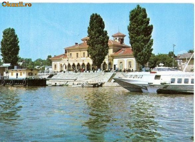 CP193-31 Braila. Gara fluviala -carte postala circulata 1984 foto