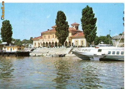 CP193-11 Braila. Gara fluviala -carte postala circulata 1984 foto