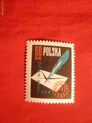 Serie- Ziua Timbrului 1958 POLONIA , 1 valoare foto