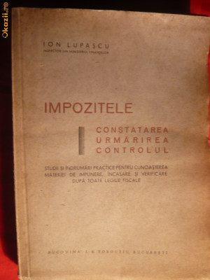 ION LUPASCU - IMPOZITELE - 1943 foto