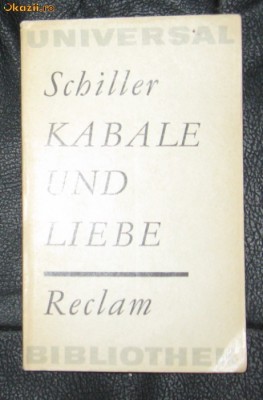 Fr. Schiller Kabale und Liebe Ed. Reclam 1973 foto