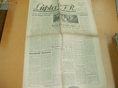 Ziar LUPTA CFR 08 07 1945 foto