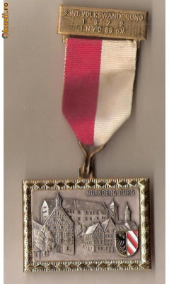 CIA 167 Medalie heraldica(Orasul Nurnberg) - interesanta -(germana) foto