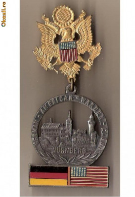 CIA 132 Medalie heraldica interesanta -German-American -Wander -Club -Nurnberg foto