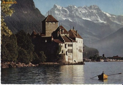 Ilustrata Elvetia- Castel -Lacul Leman foto