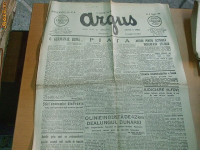 Ziar ARGUS 15 11 1945 Reducere 30 % foto