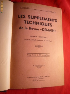 Studii Astrologice -1938 -Rev.Demain -Les Suppl. Techniques foto