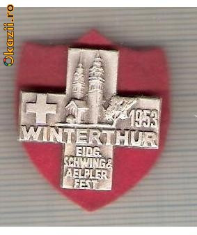 CIA 194 Medalie Schwing Winterthur 1953 (lupte -Wrestling )(Elvetia) -dimensiuni, circa 26X26 milimetri foto