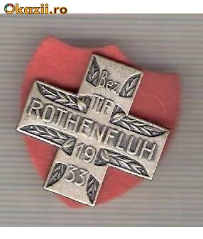 CIA 215 Medalie (Schwing) ROTHENFLUH 1933 (lupte -Wrestling )(Elvetia) -dimensiuni, circa 26X26 milimetri foto