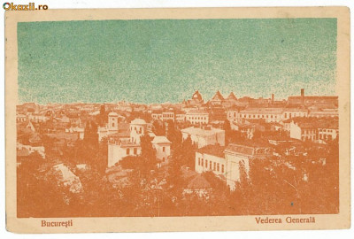 1717 - BUCURESTI, Panorama - old postcard - used - 1920 foto