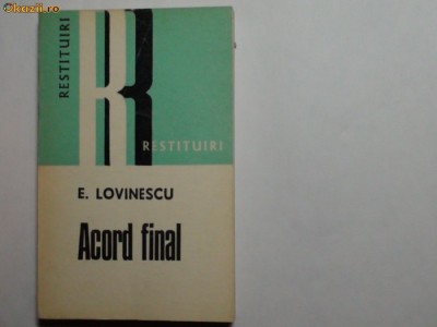 Eugen Lovinescu Acord final foto