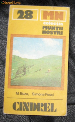 Buza Fesci Muntii Cindrel (col. Muntii Nostri) 1983 cu harta foto