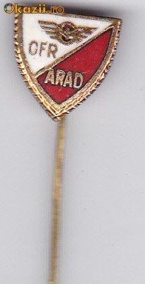 Insigna pin CFR Arad - anii 80 foto