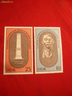 Serie- 75 Ani Jocuri Olimpice 1969 DDR , 2 valori foto