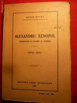 OCTAV BOTEZ - ALEXANDRU XENOPOL - Prima Ed- 1928 foto